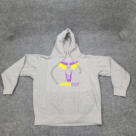 Los Angeles Lakers Sweatshirt Womens Large Gray Kobe Bryant Hoodie Sweater AMS 5 Cover