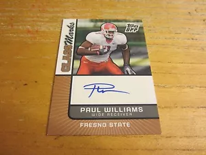 Autógrafos Paul Williams 2007 Topps Draft Picks and Prospects marcas de clase #PW - Imagen 1 de 2