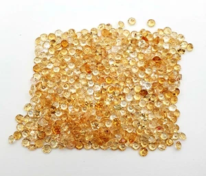 Natural Citrine Round Cut Loose Gemstone Lot 100 Pcs 2.50 MM - Picture 1 of 5