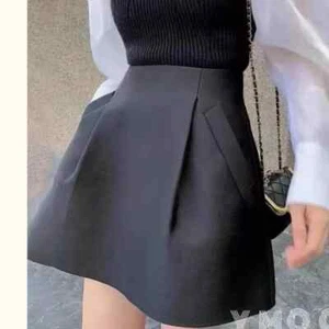 New Puffy Mini Black Skirt Women High Waist Fall Wild Sexy Retro Y2k Dresses - Picture 1 of 8