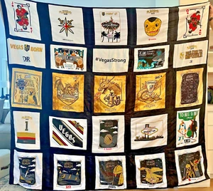 VEGAS GOLDEN KNIGHTS 25 TOWEL KING SIZE QUILT BLANKET #VEGASSTRONG STANLEY CUP - Picture 1 of 4