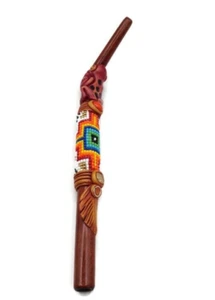 Tepi Ceremonial Hecho a Mano en Perú Diseño Shipibo con Cuentas Multicolores y Bloo - Imagen 1 de 6
