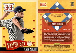 Matt Moore 2013 Panini Hometown Heroes Baseball Card 233  Tampa Bay Rays