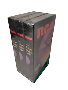 RCA Confezione 3 Videocassette VHS Vuote T-120 6 Ore Nuove Sigillate - Foto 1 di 4