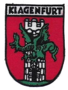 Klagenfurt Carintia Austria Austria tela impresa de viaje recuerdo parche dragón - Imagen 1 de 1