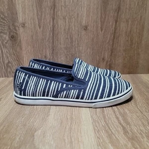 Lauren Ralph Lauren Womens Janis Deauville Stripe Slip On Shoes Blue Sz 8B Flats - Picture 1 of 21