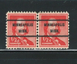 US Pair of Minneapolis MINN. Precancel single Stamp (used) - Picture 1 of 1