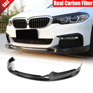 For BMW G30 G31 G38 540i M SPORT 2017-2019 Carbon Fiber Front Bumper Lip Spoiler - Picture 1 of 12