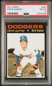 1971 Topps STEVE GARVEY Dodgers RC Rookie Baseball Card # 341 Graded PSA 4 Nice