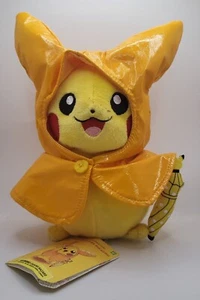 Pikachu April Showers Rainy Day Raincoat Jacket Pokemon Center 8" Plush NWT - Picture 1 of 3