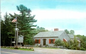Cartolina d'epoca ME Maine's Massachusetts House Lincolnville Gifts Route 1 non spedita - Foto 1 di 2