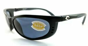 New Costa del Mar Fathom Sunglasses Matte Black Frame / Grey 580P Lens FA 11 OGP