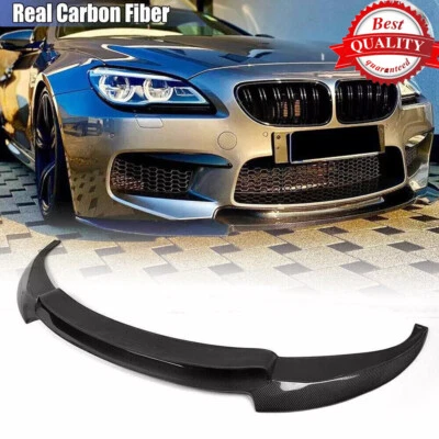 Alerón labial de parachoques delantero de fibra de carbono para BMW Serie 6 F06 F12 F13 M6 2013-2018 Foto 1 de 4