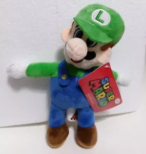 FIGURA DE PELUCHE SUPER MARIO OFICIAL NINTENDO 8" LUIGI - Imagen 1 de 8