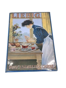 Liebig 'Vero Estratto di Carne'  Insegna Pubblicitaria In Latta 29x19 - Bild 1 von 8
