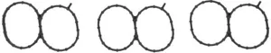 Set of 3 Fel-Pro MS01827 Upper Intake Manifold Plenum Chamber Gasket - Picture 1 of 1