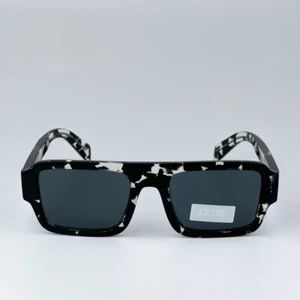 Prada Herren Sonnenbrille Schildpatt Schwarz Kristall Grau Eckig PRA05S 15O70B NEU - Bild 1 von 11