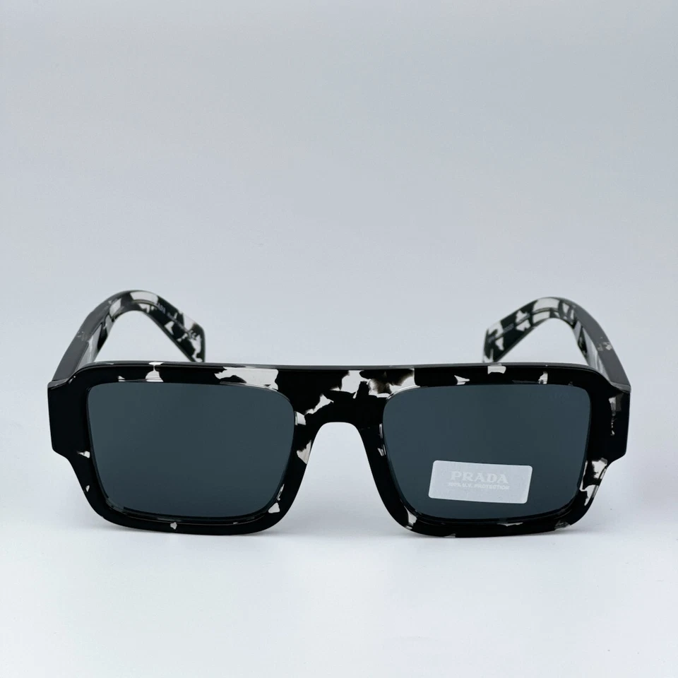 Prada Men Sunglasses Tortoise Black Crystal Grey Square PRA05S 15O70B