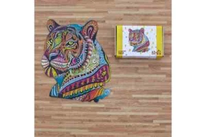 Mysteriöser Tiger Puzzle 129 Teile Atemberaubende einzigartige Puzzleidee - Bild 1 von 3