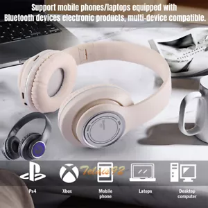 Wireless Bluetooth Pro Gaming Headset W/Mic For Gamer Headphones Microphone NEW - Picture 1 of 41