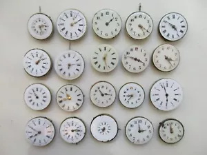 Movimientos de reloj de bolsillo con esferas esmaltadas - ø 23 - 29,3 mm - para piezas - Imagen 1 de 3