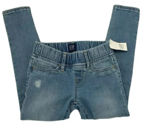 NWT Gap Kids Girls 5 Stretch Denim Distressed Destructed Hipster Jegging Jeans - Picture 1 of 8