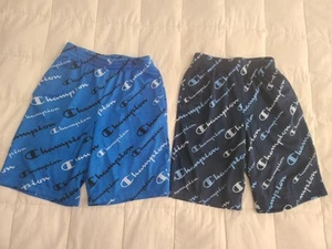 Set Of 2 Champion kids shorts L Elastic waist, Mesh shell, lined, logo print - Picture 1 of 7