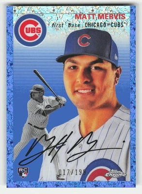 2023 Topps Platinum Anniversary #139 Matt Mervis Blue Mini-Diamond  #/199 - Image 1 of 2