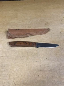 D FISHER FORGED Custom Fixed Blade Hunter/Skinner Knife Sheath Restoration - Picture 1 of 9