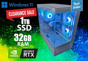Gaming PC Desktop Computer White RGB i7 8 Core 32GB 1TB SSD RTX 2080 Win 11 Wifi - Picture 1 of 4