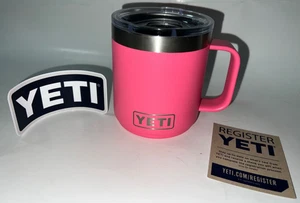 YETI Tropical Pink NEW Stackable Rambler 10oz Coffee Mug RARE Limited Edition - Picture 1 of 4