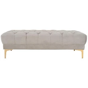 SAFAVIEH Zarya 16 in Gray/Brass Bench - Picture 1 of 8