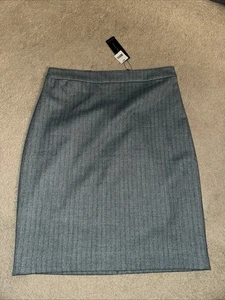 Banana Republic Herringbone Blue/beige Pencil Skirt Career Business Size 4 NWT - Picture 1 of 6