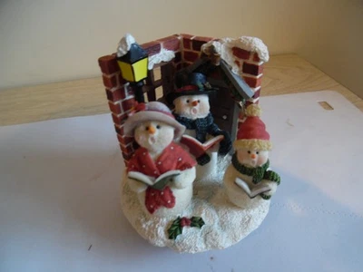 Hogar Interior Muñecos de Nieve Navidad Villancicos Vela Topper Foto 1 de 4