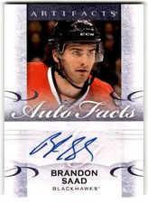 2014-15 Upper Deck Artifacts Autofacts Brandon Saad Auto #A-SA Chicago