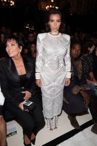 Balmain Resort 2015 White Intarsia Stretch long dress sz FR 36 US 0/2 - Picture 1 of 15