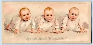 1889 ¿QUIÉN DIJO ZARZAPARRILLA HOOD'S?*Mujeres débiles*personas mayores*bebés*purificador de sangre - Imagen 1 de 2
