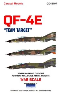 Caracal Decals 1/48 QF-4E PHANTOM "TEAM TARGET" U.S. AIR FORCE DRONE - Picture 1 of 6