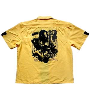 VTG Bowling Shirt Big Lebowski Print Japanese Text Rucking Fotten Size 2XL - Picture 1 of 8