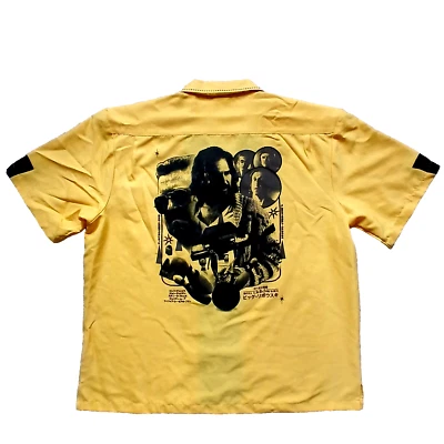 VTG Bowling Shirt Big Lebowski Print Japanese Text Rucking Fotten Size 2XL - Image 1 of 4