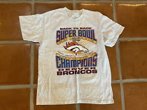 Vintage NFL Super Bowl T-Shirt XXXIII Men's XL 23” X 29” Broncos vs Falcons 1999