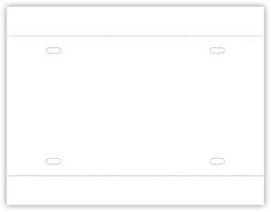 Blank Printable Tear Resistant Temporary Dealer Tags, 5 Mil, 2 Perfs (100 Pack) - Picture 1 of 4