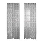 Bubble Leaf Pattern Window Sheer Curtain For Bedroom Living Room 100x270cm
