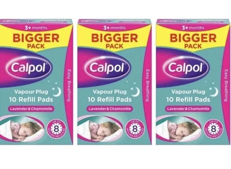 Calpol Vapour Plug Refill Pads, Pack of 10 (Bigger Pack) X 3