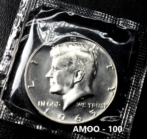 1965 SMS Silver Kennedy Half Dollar BU Cover