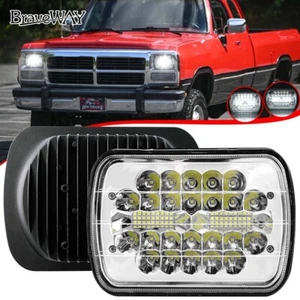 DOT For Dodge D150 D250 D350 1981-1993 Pickup 1pc 7x6" LED Headlight Hi-Lo Beam - Picture 1 of 11