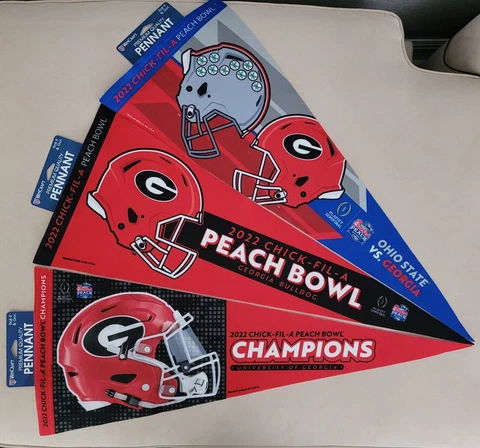 2022 Peach Bowl Pennants Georgia Bulldogs UGA vs. Ohio State OSU Cover