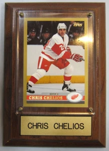 Chris Chelios Redwings Topps Card Framed - Picture 1 of 3