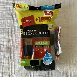 Hanes Men’s 6 Pk. Tagless Boxer Briefs Comfort Soft Small - Picture 1 of 4