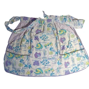 Delantal de cocina vintage para mujer 1/2 años 50 lila/púrpura borde mariposa frutas caramelo - Imagen 1 de 12